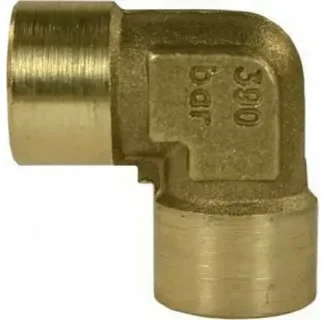 Переходник (угловой) 3/8внут - 3/8внут, 350 bar, латунь