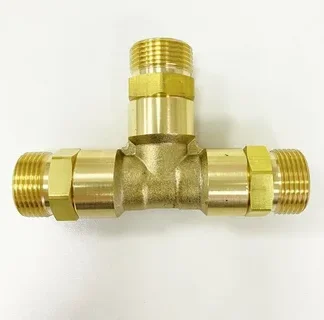 Тройник M22 внеш-M22 внеш-M22 внеш, 350 bar, латунь